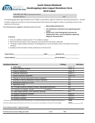 Document preview: Form MS-115 Handicapping Labio-Lingual Deviations Form (Hld Index) - South Dakota