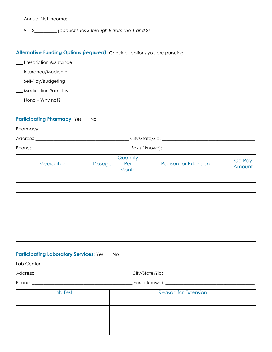 Update-Extension Request Form - South Dakota Indigent Medication Program - South Dakota, Page 3