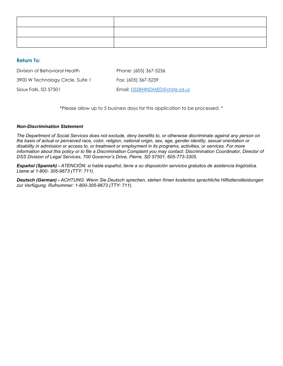 Update-Extension Request Form - South Dakota Indigent Medication Program - South Dakota, Page 4