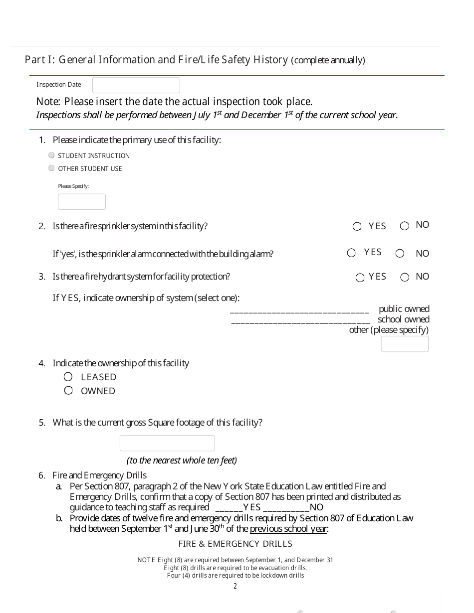 Nonpublic Fire and Building Safety Report - New York, Page 2