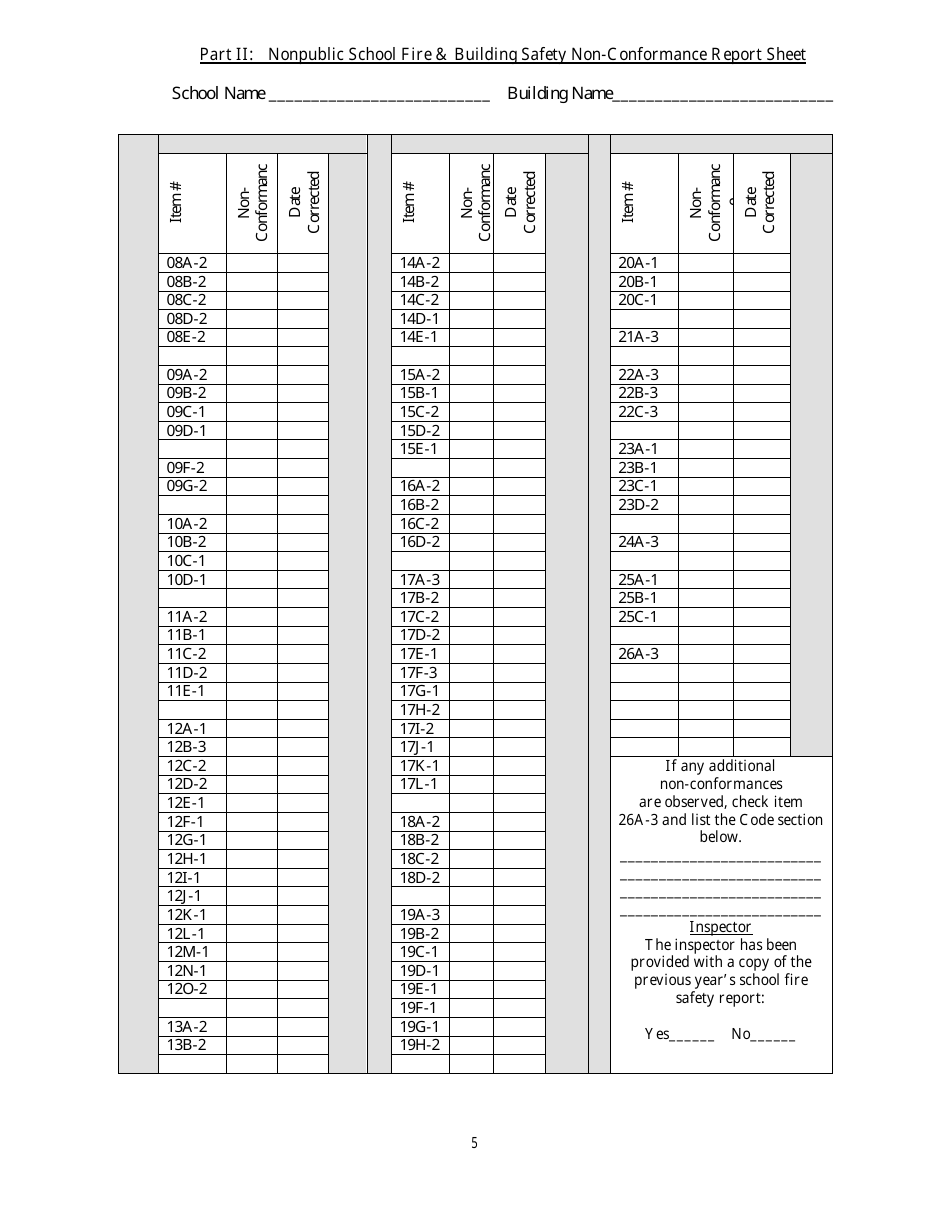 New York Nonpublic Fire And Building Safety Report - Fill Out, Sign 