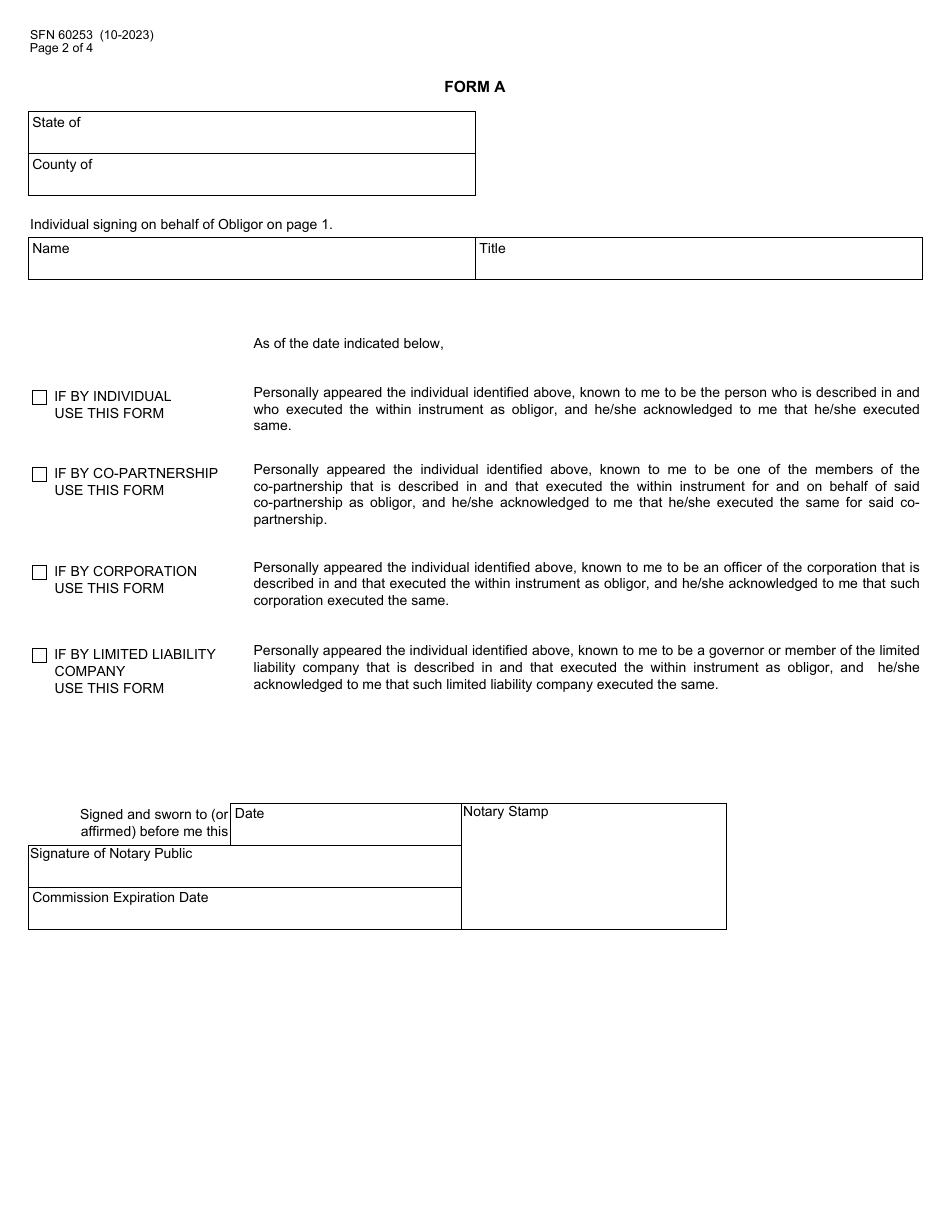 Form SFN60253 Transient Merchant Cash Bond - North Dakota, Page 2