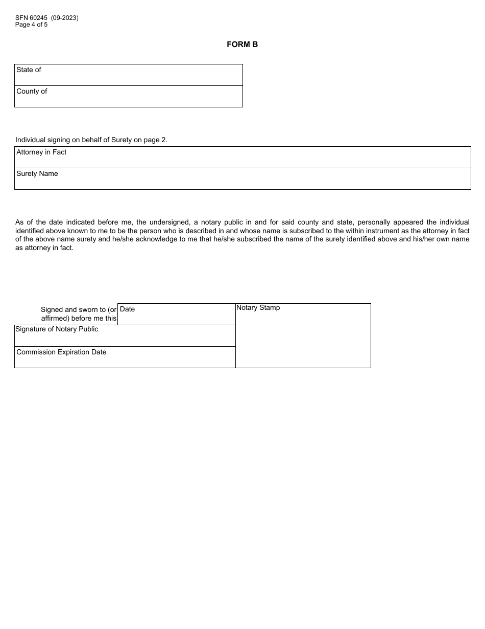Form SFN60245 Transient Merchant Bond - North Dakota, Page 4