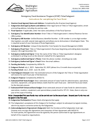 Form AGR-2213 Tribal Subgrant - Emergency Food Assistance Program (Efap) - Washington, Page 4