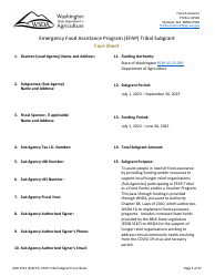 Form AGR-2213 Tribal Subgrant - Emergency Food Assistance Program (Efap) - Washington, Page 5