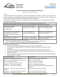 Form AGR-2225 Food Assistance Lead Agency Review - Washington, Page 4