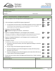 Form AGR-2225 Food Assistance Lead Agency Review - Washington, Page 5