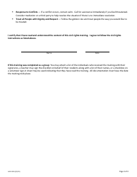 Form AGR-2199 Annual Civil Rights Training for Non-frontline Staff/Volunteers/Managers Who Assist With the Emergency Food Assistance Program (Tefap) and/or the Commodity Supplemental Food Program (Csfp) - Washington, Page 3