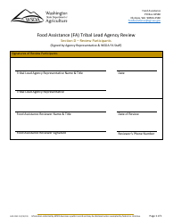 Form AGR-2242-A Food Assistance (FA) Tribal Lead Agency Review - Washington, Page 15
