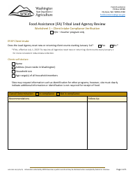 Form AGR-2242-A Food Assistance (FA) Tribal Lead Agency Review - Washington, Page 16