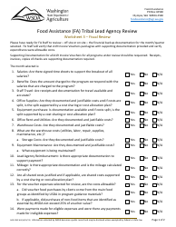 Form AGR-2242-A Food Assistance (FA) Tribal Lead Agency Review - Washington, Page 19