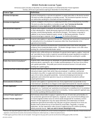 Form AGR-4280-A Pesticide Applicator/Spi License Renewal Application - Washington, Page 2