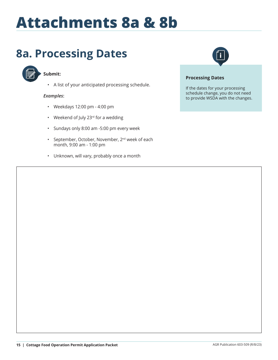 Form AGR-2093 Application for Cottage Food Operation Permit - Washington, Page 15