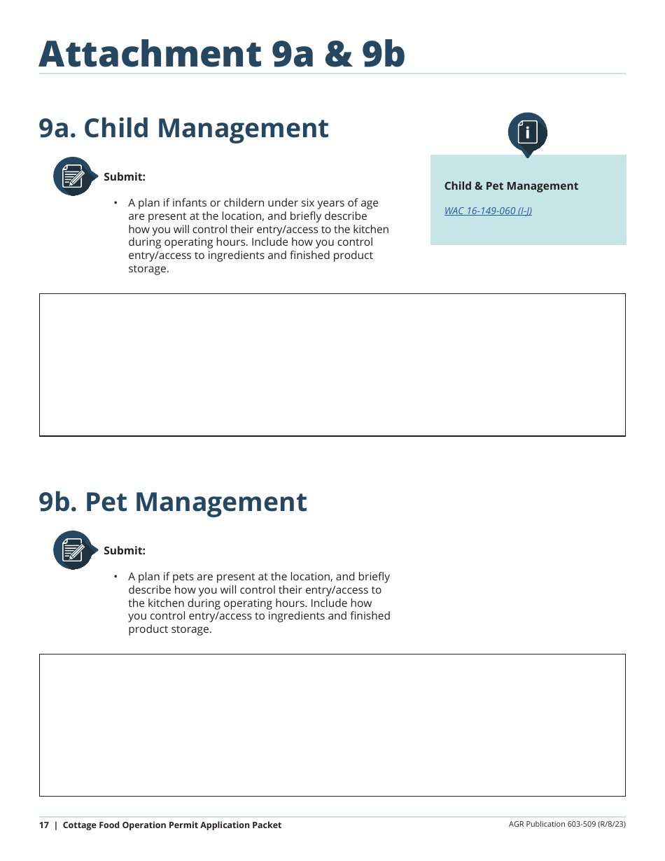 Form AGR-2093 Application for Cottage Food Operation Permit - Washington, Page 17