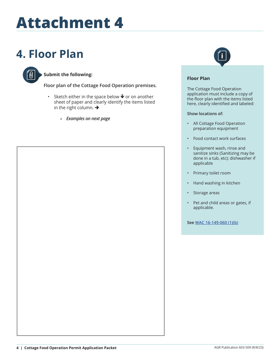 Form AGR-2093 Application for Cottage Food Operation Permit - Washington, Page 4