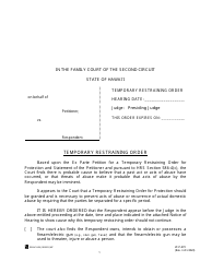 Document preview: Form 2F-P-473 Temporary Restraining Order - Hawaii