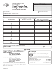 Document preview: Form TD-624 Stock Transfer Tax Stamps Order Form - New York