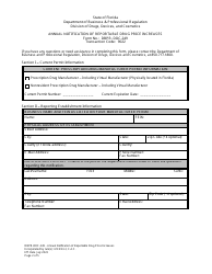 Form DBPR-DDC-249 Annual Notification of Reportable Drug Price Increases - Florida, Page 2