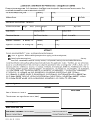 Form DCF-F-2462 Application and Affidavit for Professional/Occupational License - Wisconsin, Page 2
