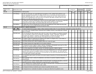 Formulario DCF-F-CFS2241-S Lista De Verificacion De La Licencia Inicial: Centros De Cuidado Infantil Familiar - Wisconsin (Spanish), Page 14