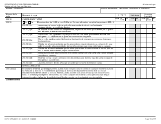 Formulario DCF-F-CFS2241-S Lista De Verificacion De La Licencia Inicial: Centros De Cuidado Infantil Familiar - Wisconsin (Spanish), Page 16