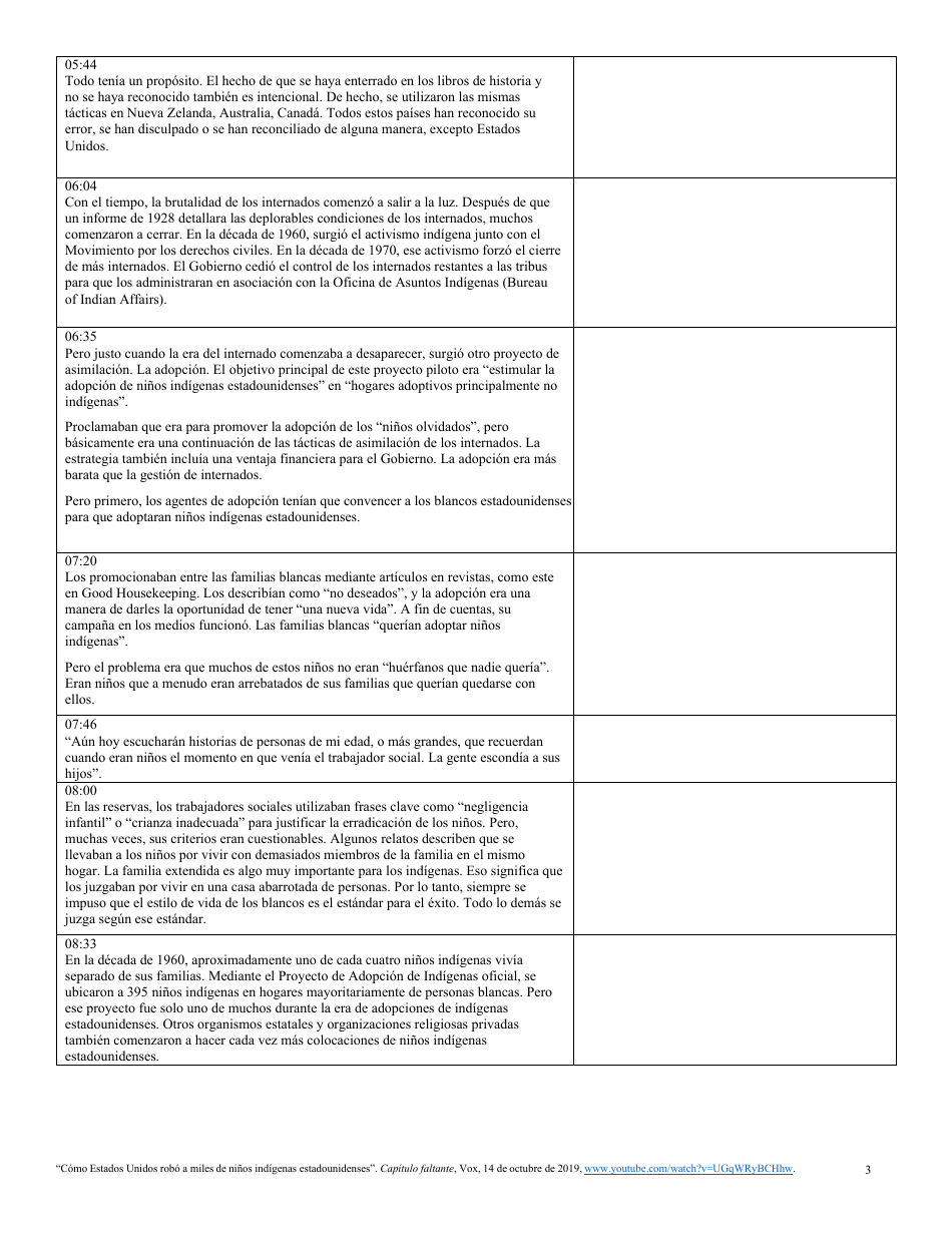Transcripcion Del Video - Como Estados Unidos Robo a Miles De Ninos Indigenas Estadounidenses - Washington (Spanish), Page 3
