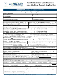 Residential New Construction and Addition Permit Application - City of Austin, Texas