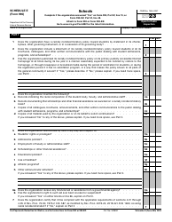 Document preview: IRS Form 990 Schedule E Schools, 2023