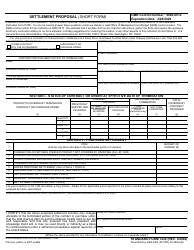 Document preview: Form SF-1438 Settlement Proposal (Short Form)