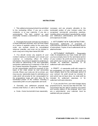 Form SF-1438 Settlement Proposal (Short Form), Page 2