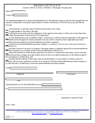 Application for Registration (Structured Settlement Purchase Company) - Nevada, Page 6