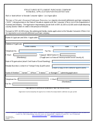 Structured Settlement Purchase Company Renewal Application for Registration - Nevada, Page 2