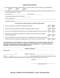 Application for a Permit to Carry a Non-concealed Firearm by a Prohibited Person - Maine, Page 3