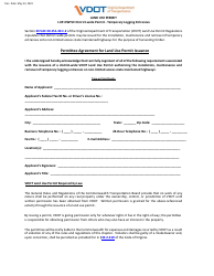 Form LUP-DWTLE Land Use Permit - District-Wide Permit - Temporary Logging Entrances - Virginia