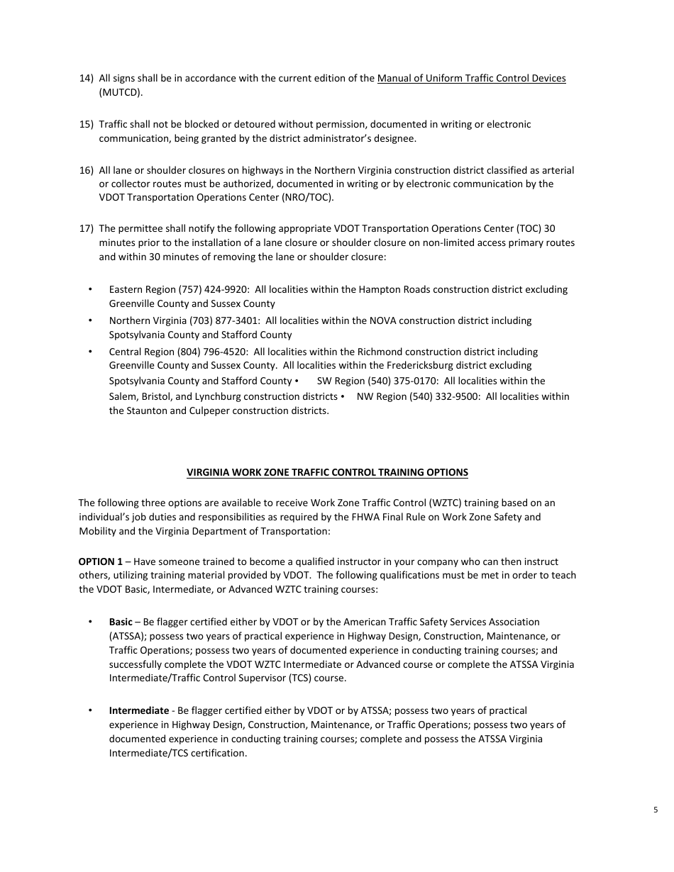 Form LUP-DWTLE Land Use Permit - District-Wide Permit - Temporary Logging Entrances - Virginia, Page 6