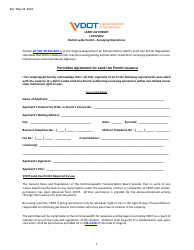 Document preview: Form LUP-DWSV Land Use Permit - District-Wide Permit - Surveying Operations - Virginia
