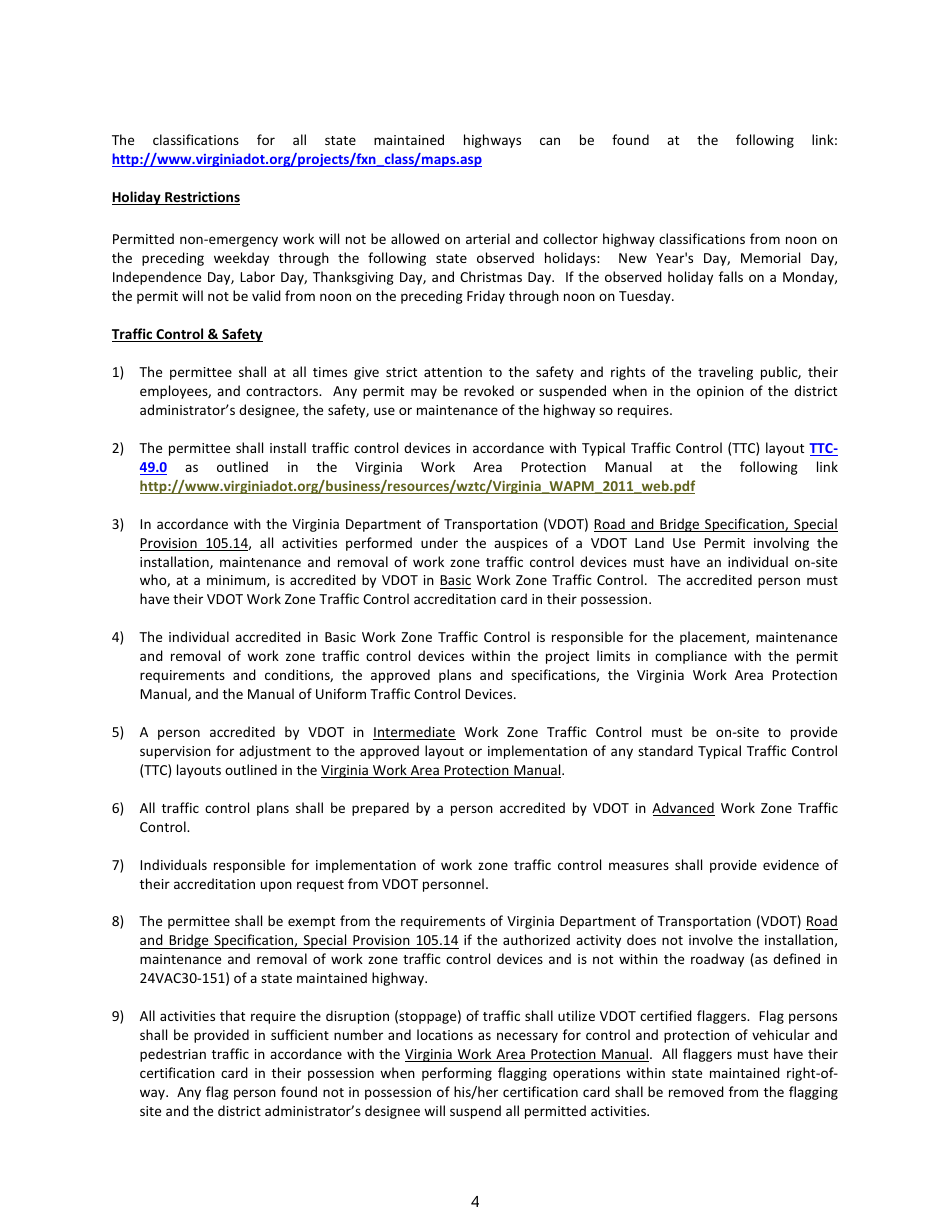 Form LUP-DWSV Land Use Permit - District-Wide Permit - Surveying Operations - Virginia, Page 4