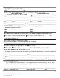 Amendment of Foreign Registration Statement - Washington, Page 4