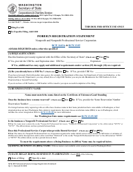 Foreign Registration Statement - Nonprofit and Nonprofit Professional Service Corporation - Washington, Page 4