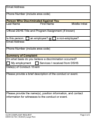 DSHS Form 02-740 Ojcr Complaint Request (Large Print) - Washington, Page 2
