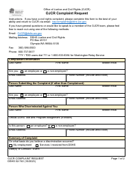 Document preview: DSHS Form 02-740 Ojcr Complaint Request - Washington