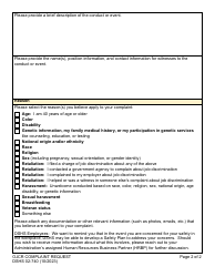 DSHS Form 02-740 Ojcr Complaint Request - Washington, Page 2