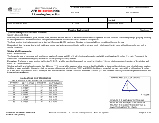 DSHS Form 15-589C Afh Relocation Initial Licensing Inspection - Washington, Page 18