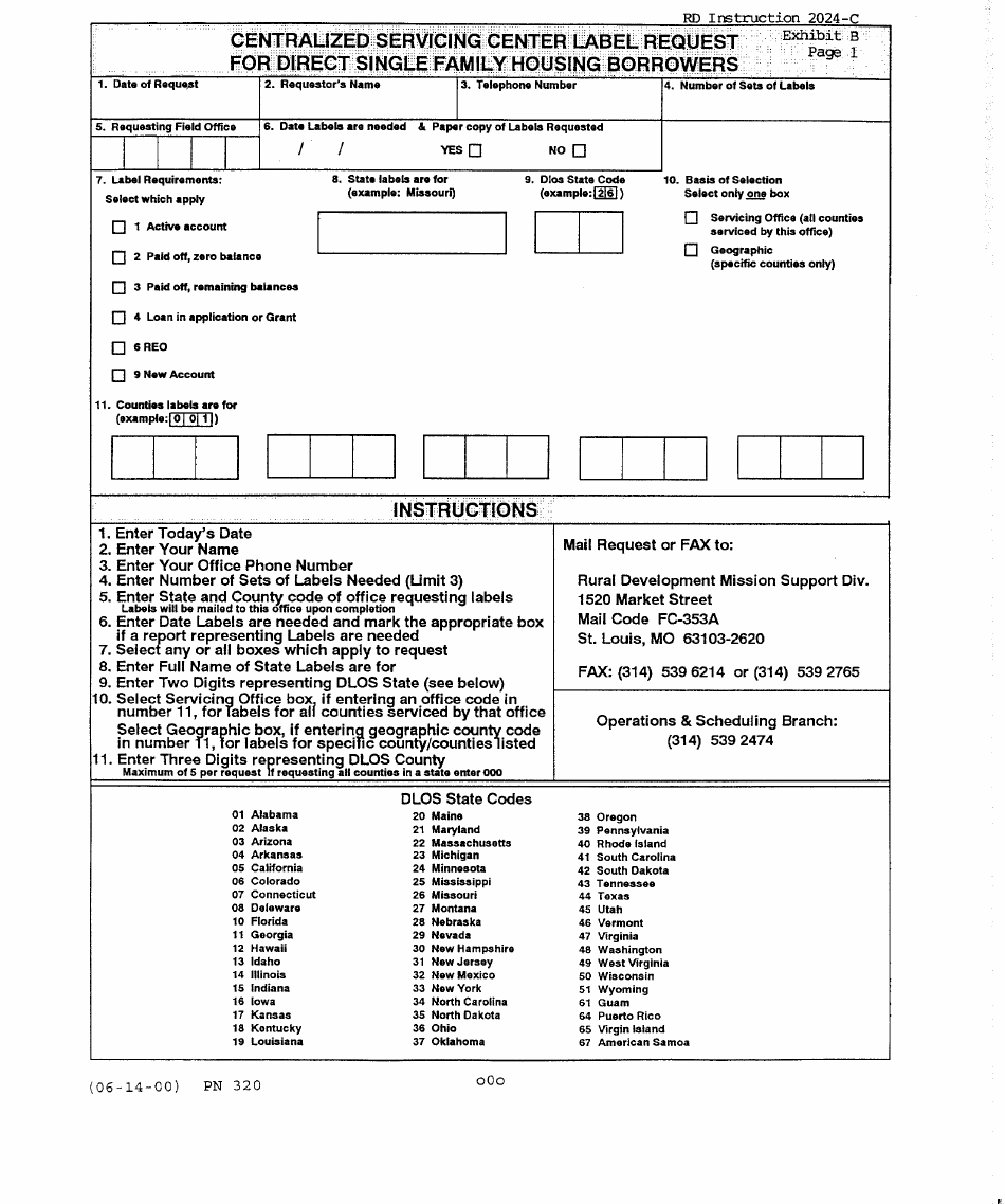 RD Form 2024-C Exhibit B - Fill Out, Sign Online and Download Printable ...