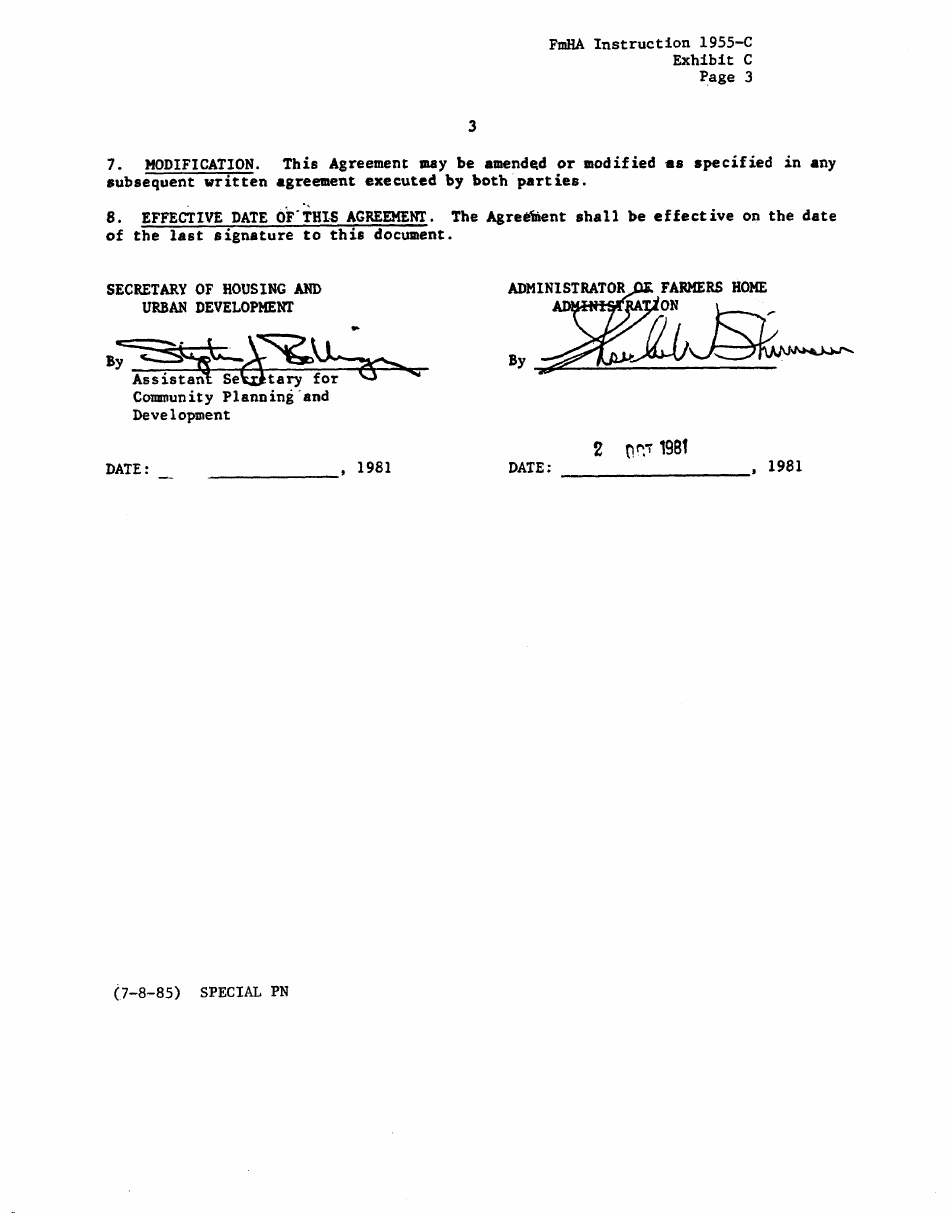 FmHA Form 1955-C Exhibit B, C, D ####, Page 21
