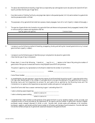 Game Bird Farm License Initial/Original Application - Wyoming, Page 2