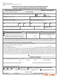 Document preview: Form 2-49 Application for a Place on the Ballot for a General Election for a City, School District or Other Political Subdivision - Texas (English/Spanish)