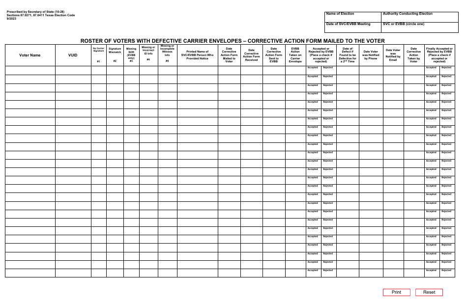 Form 10-28 - Fill Out, Sign Online and Download Fillable PDF, Texas ...