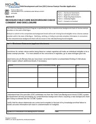 Child Development and Care (CDC) License Exempt Provider Application - Michigan, Page 7