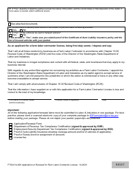 Form F700-014-000 Application or Renewal for Farm Labor Contractor License - Washington (English/Spanish), Page 3